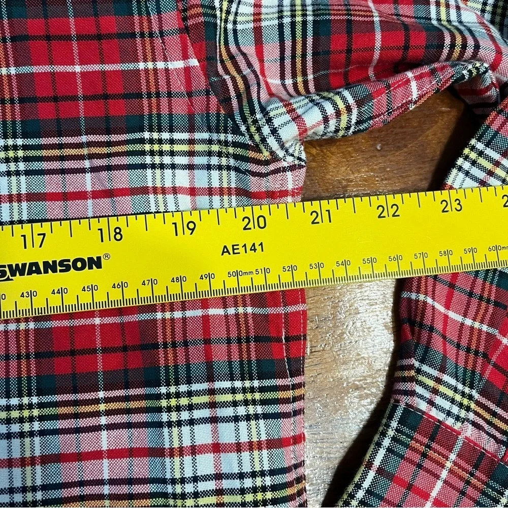 Ralph Lauren boys Red green White Plaid Button Down Shirt size XL 20